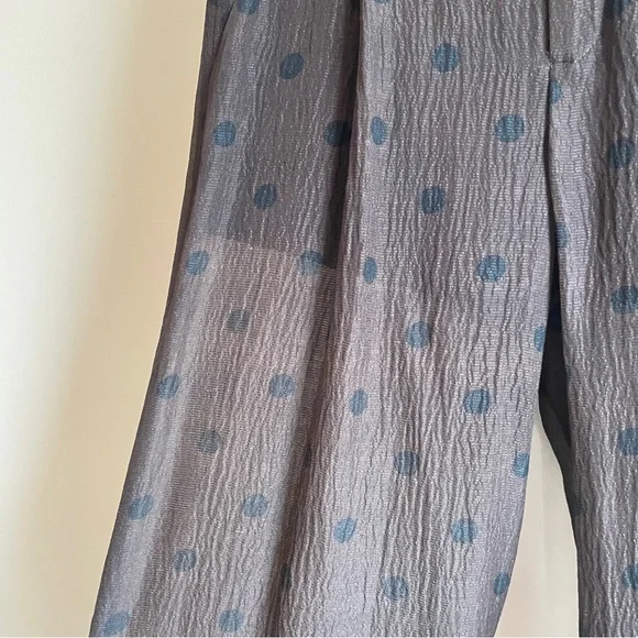 Creatures of Comfort semi sheer polka dot pants trousers fits size 6 brown - Picture 5 of 12